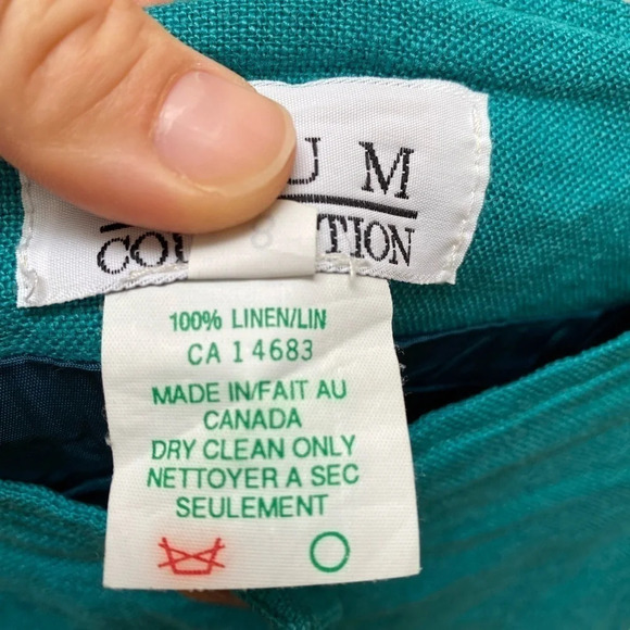 Vintage - 80s Made in Canada Linen Pencil Skirt - Picture 4 of 6